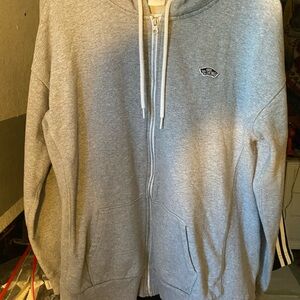 Vans Heather Gray OVERSIZED Zip-Up Sweater